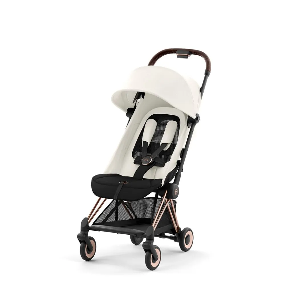 CYBEX COYA Ultra-compact Pushchair with Rose Gold Frame - Off White