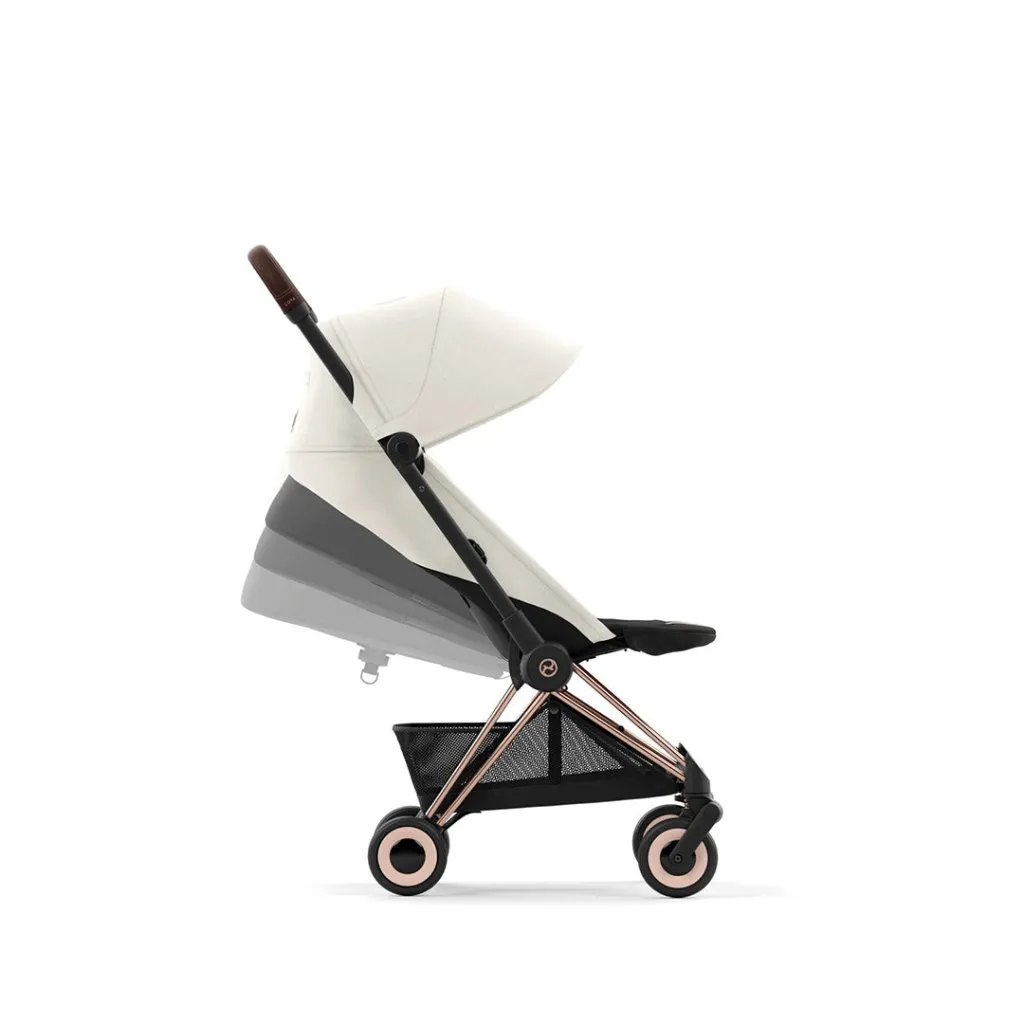 CYBEX COYA Ultra-compact Pushchair with Rose Gold Frame - Off White