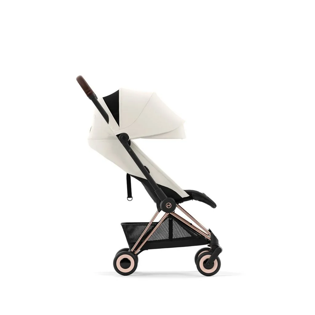 CYBEX COYA Ultra-compact Pushchair with Rose Gold Frame - Off White