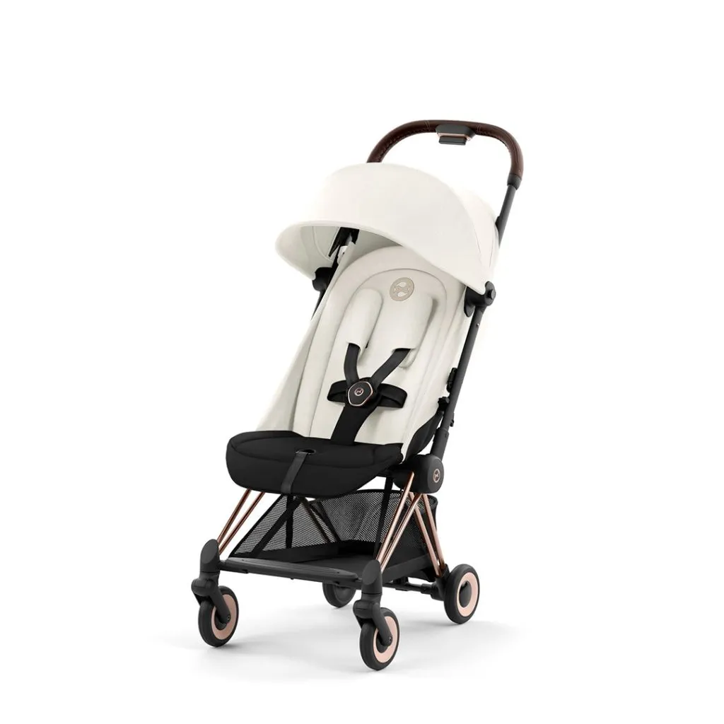 CYBEX COYA Ultra-compact Pushchair with Rose Gold Frame - Off White
