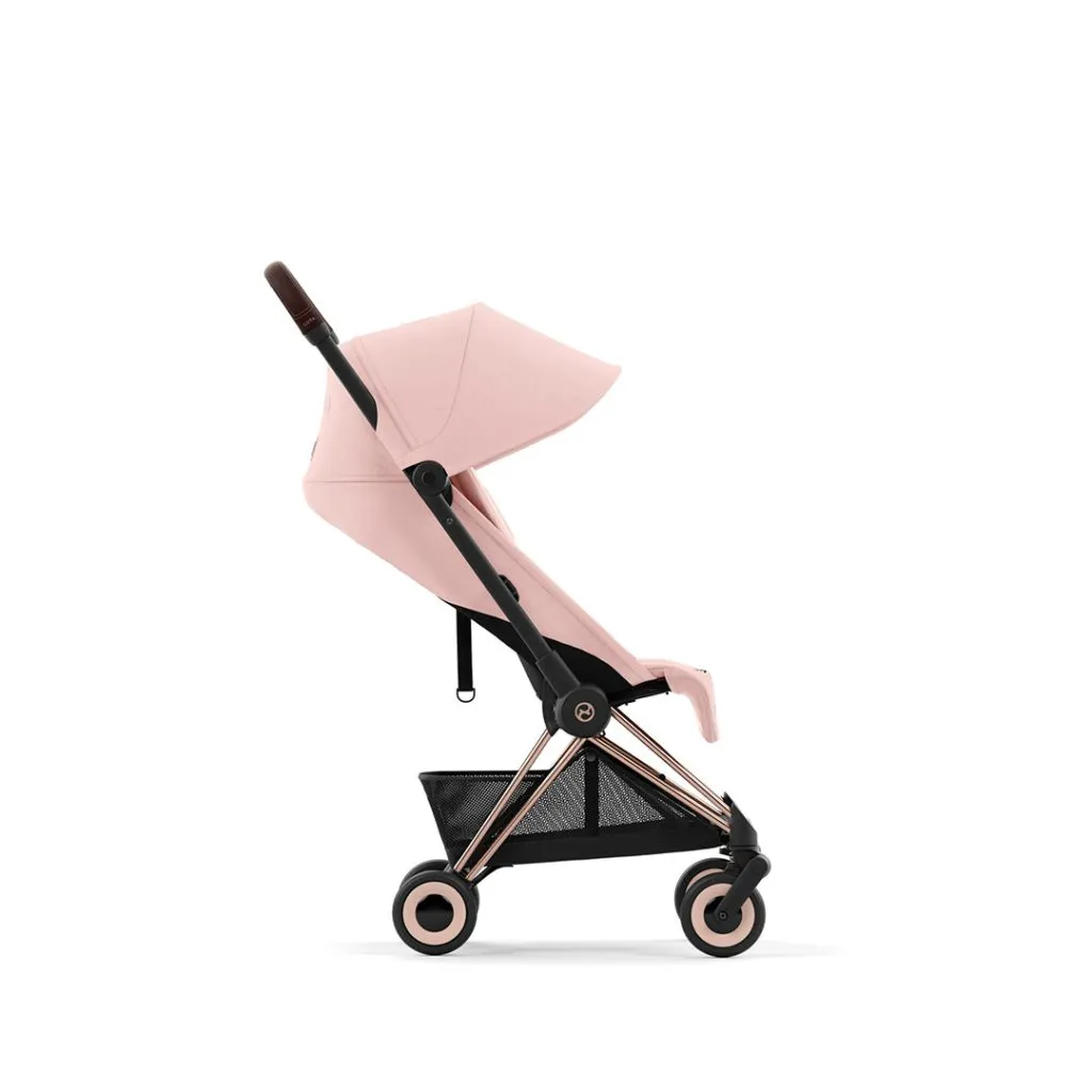 CYBEX COYA Ultra-compact Pushchair with Rose Gold Frame - Peach Pink
