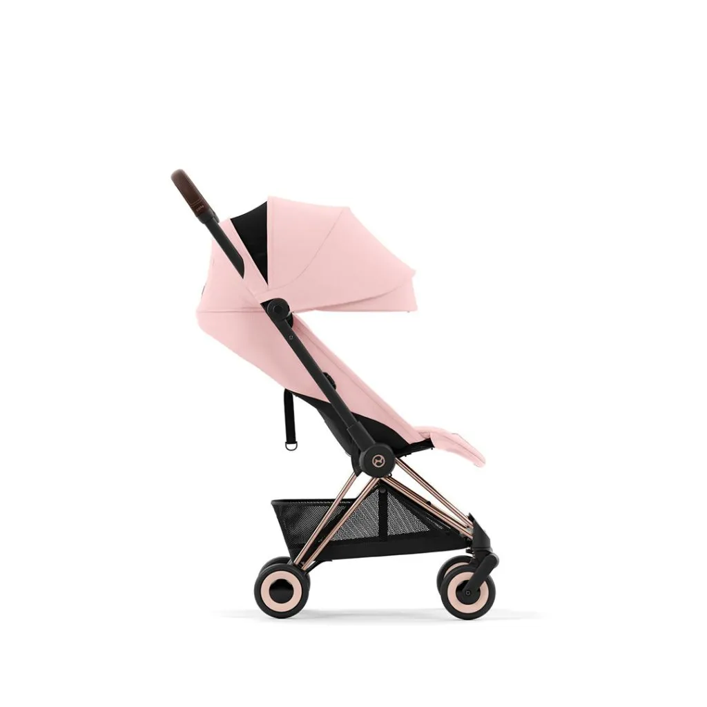 CYBEX COYA Ultra-compact Pushchair with Rose Gold Frame - Peach Pink