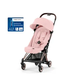 CYBEX COYA Ultra-compact Pushchair with Rose Gold Frame - Peach Pink