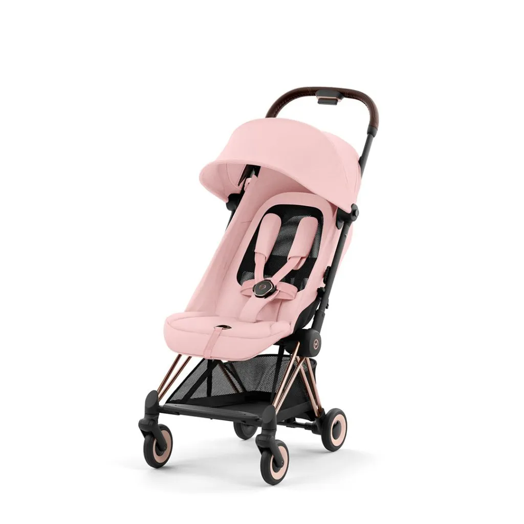 CYBEX COYA Ultra-compact Pushchair with Rose Gold Frame - Peach Pink