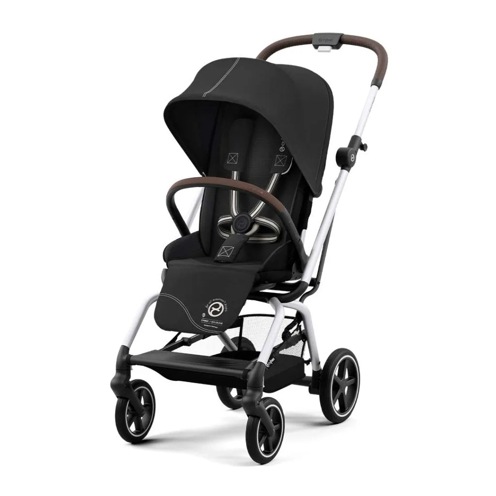 CYBEX Eezy S Twist 2 Compact Travel Pushchair - Moon Black (2022 Generation)