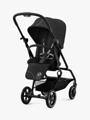 CYBEX Eezy S Twist 2 Compact Travel Pushchair - Moon Black (2022 Generation)