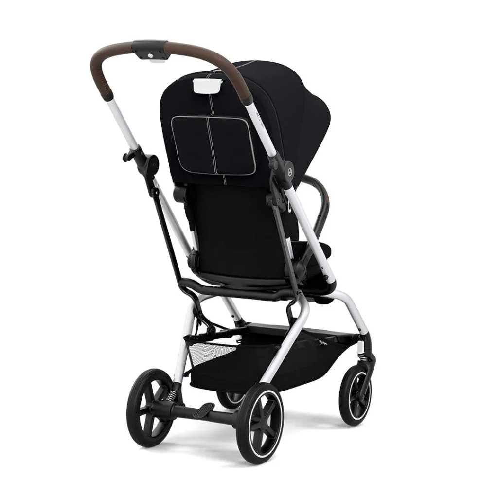 CYBEX Eezy S Twist 2 Compact Travel Pushchair - Moon Black (2022 Generation)