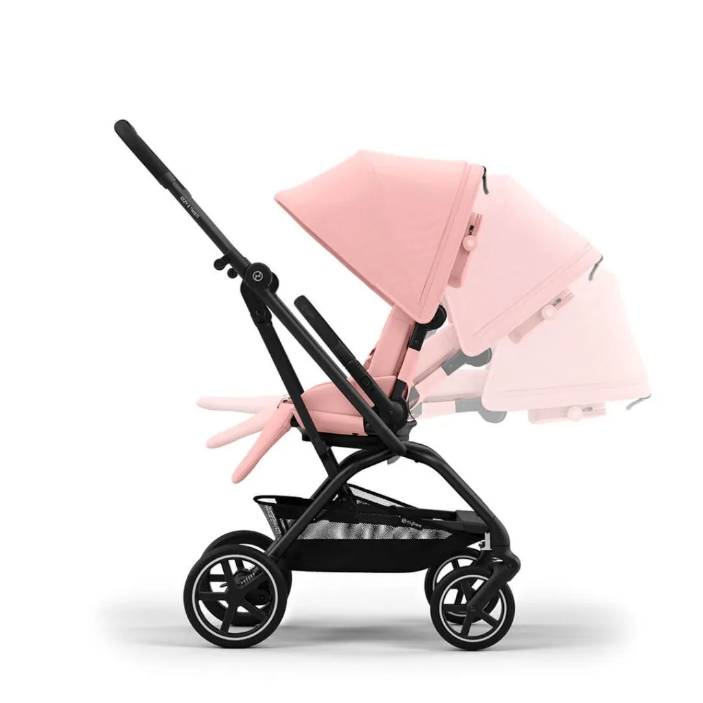 CYBEX Eezy S Twist 2 Compact Travel Pushchair With Black Frame - Candy Pink