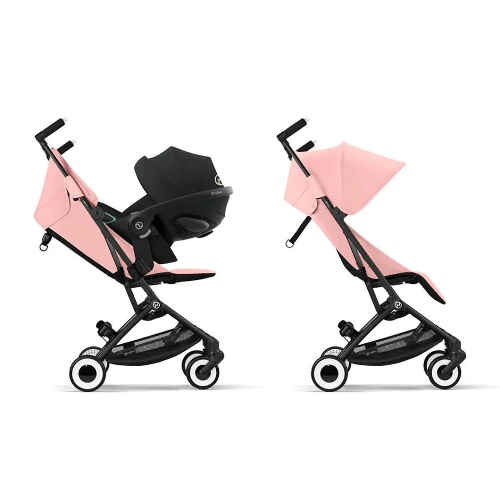 CYBEX Eezy S Twist 2 Compact Travel Pushchair With Black Frame - Candy Pink