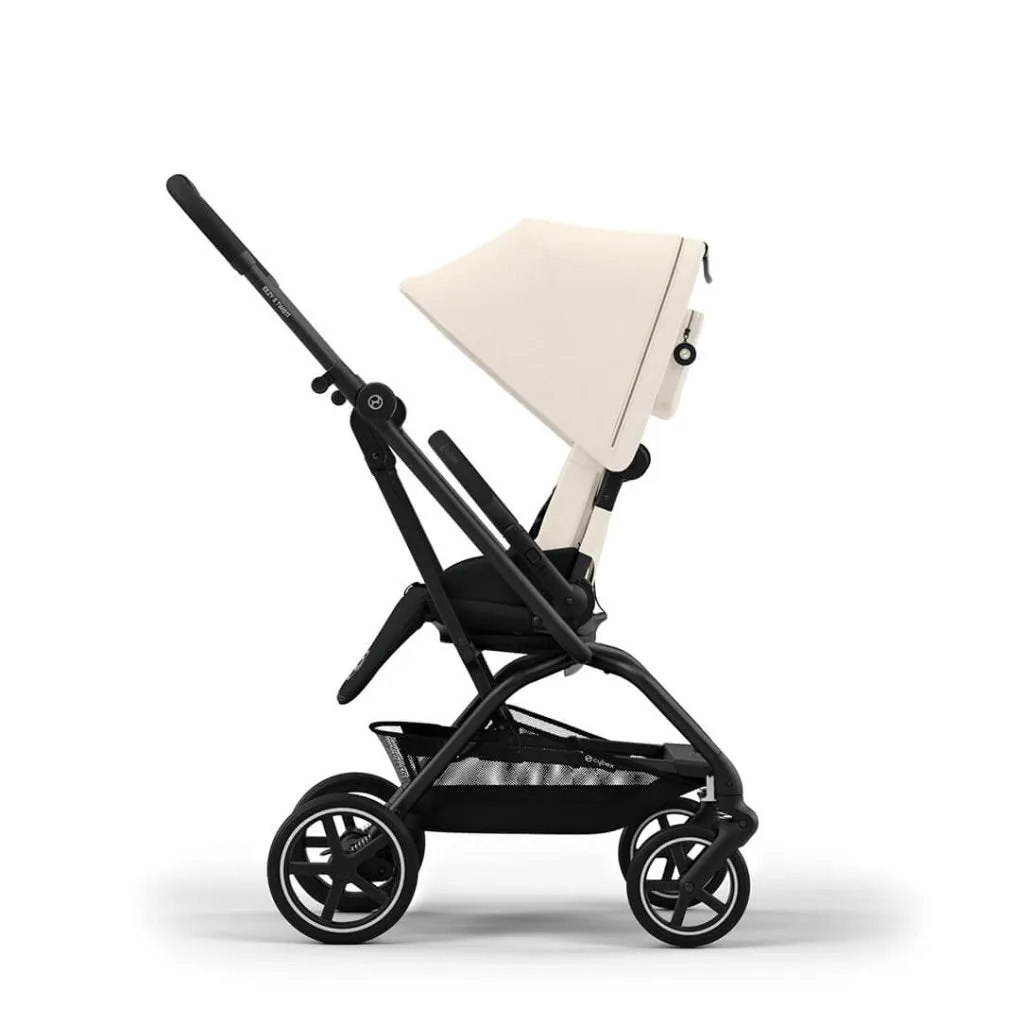 CYBEX Eezy S Twist 2 Compact Travel Pushchair With Black Frame - Canvas White
