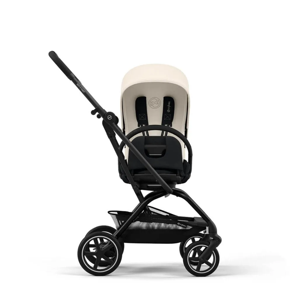 CYBEX Eezy S Twist 2 Compact Travel Pushchair With Black Frame - Canvas White