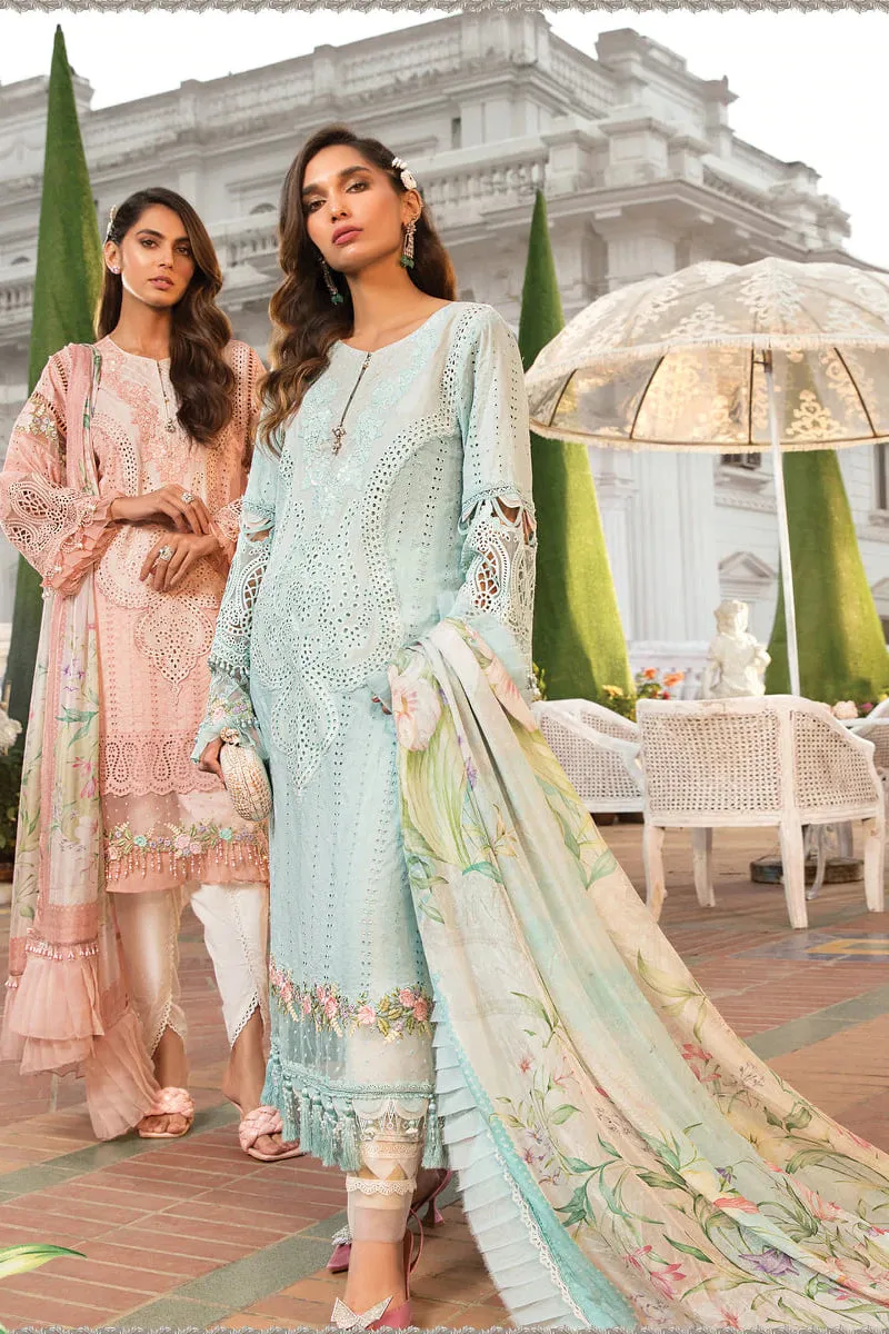 D-2210-B | Maria B Mein Teri Aan Lawn Summer Collection 22 | Unstitched Embroidered  Lawn Suits