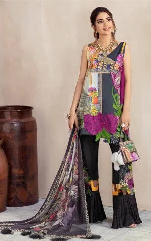 DANDELION CB-1A | Bella Fusion Mix Cambric Collection SS'21 | Unstitched Cambric Suits