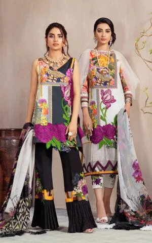 DANDELION CB-1A | Bella Fusion Mix Cambric Collection SS'21 | Unstitched Cambric Suits