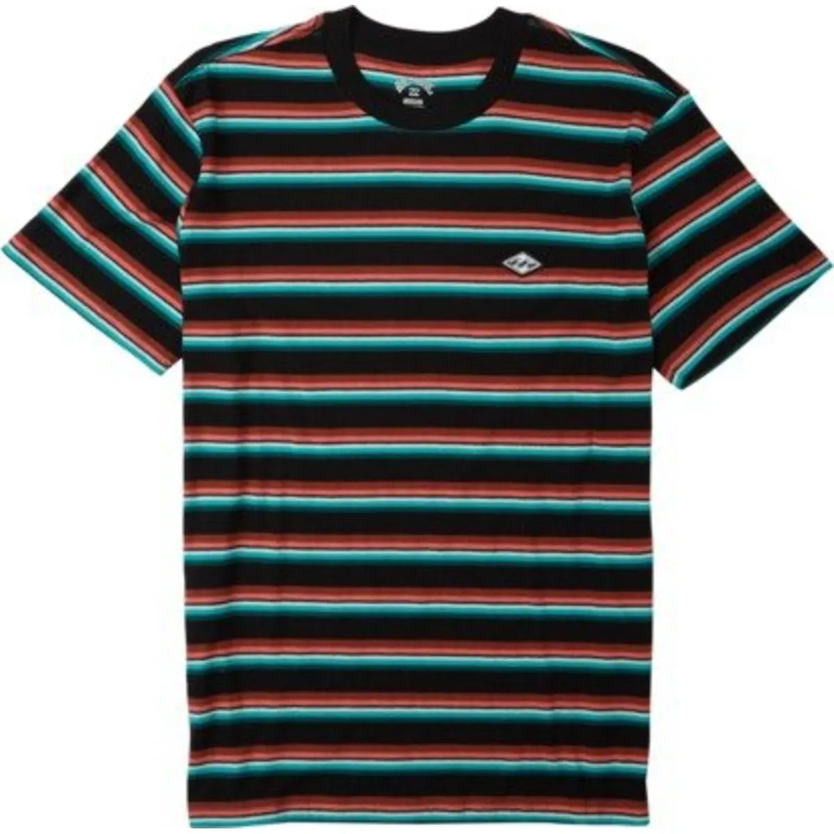 Die Cut Stripe Short Sleeve Crew T-Shirt
