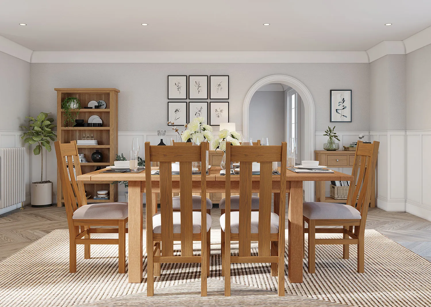 Dorchester Light Oak Bench 90Cm