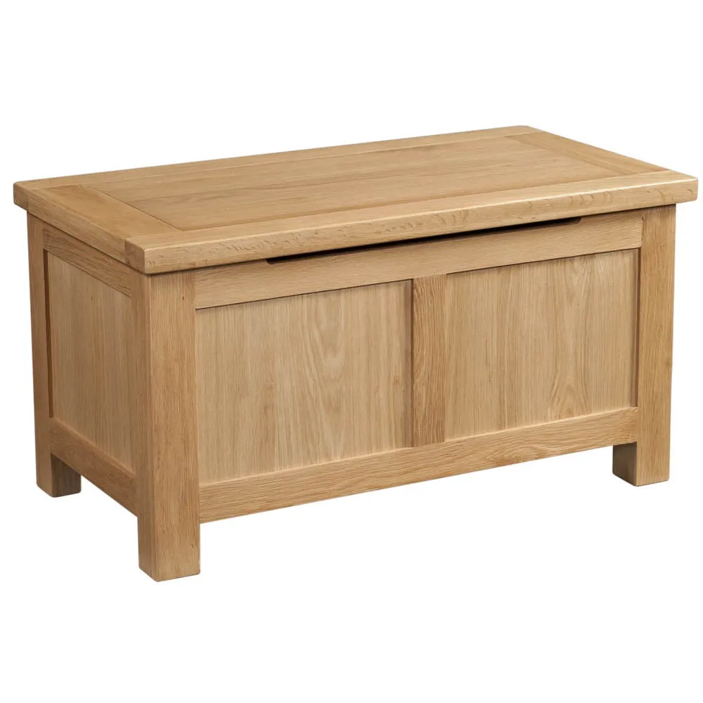 Dorchester Light Oak Blanket Box