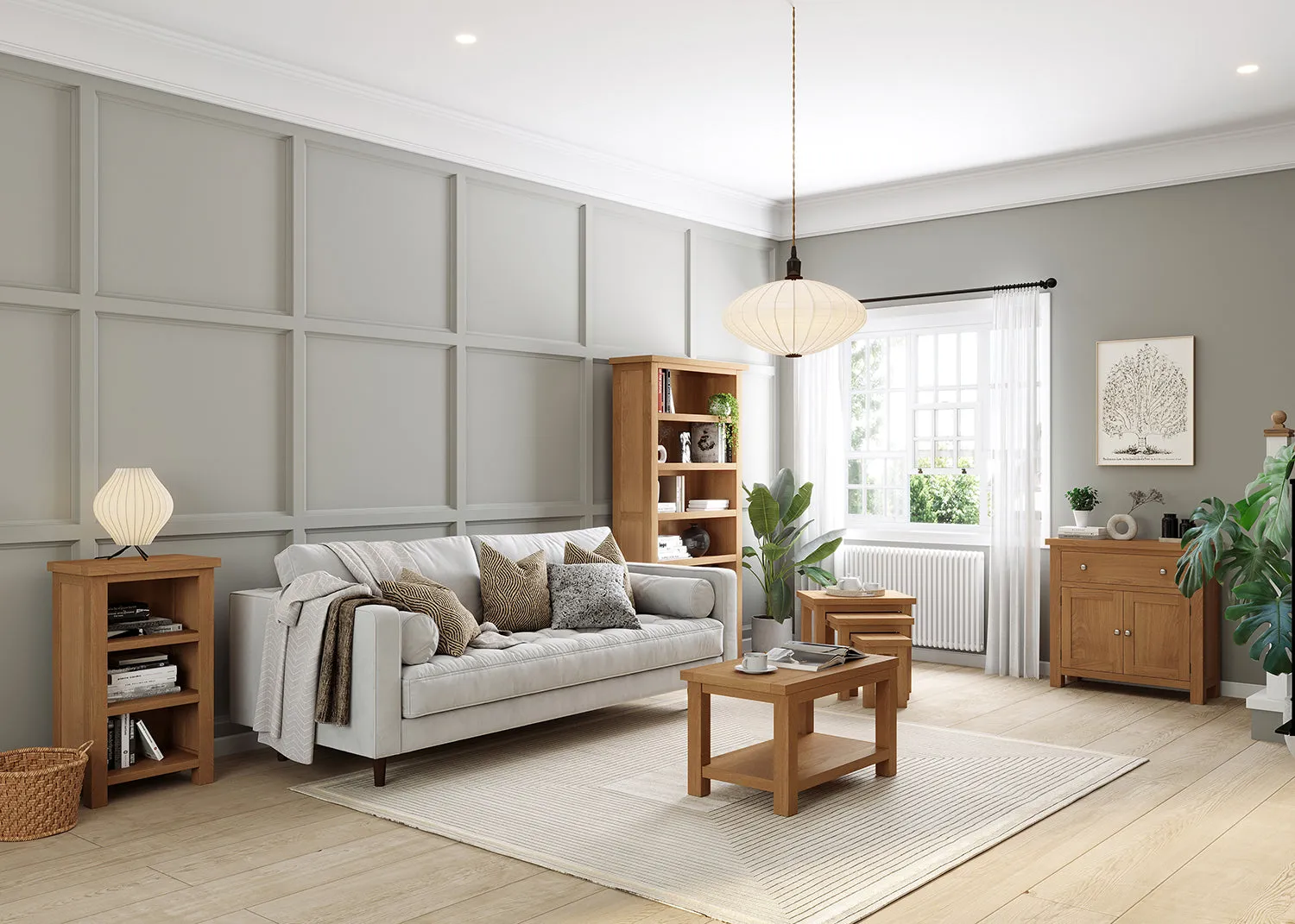 Dorchester Light Oak Corner TV Unit