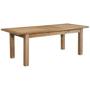 Dorchester Light Oak Dining Table With 2 Extensions 180-250 X90