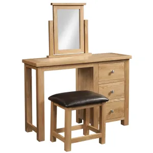 Dorchester Light Oak Dressing Table   Stool
