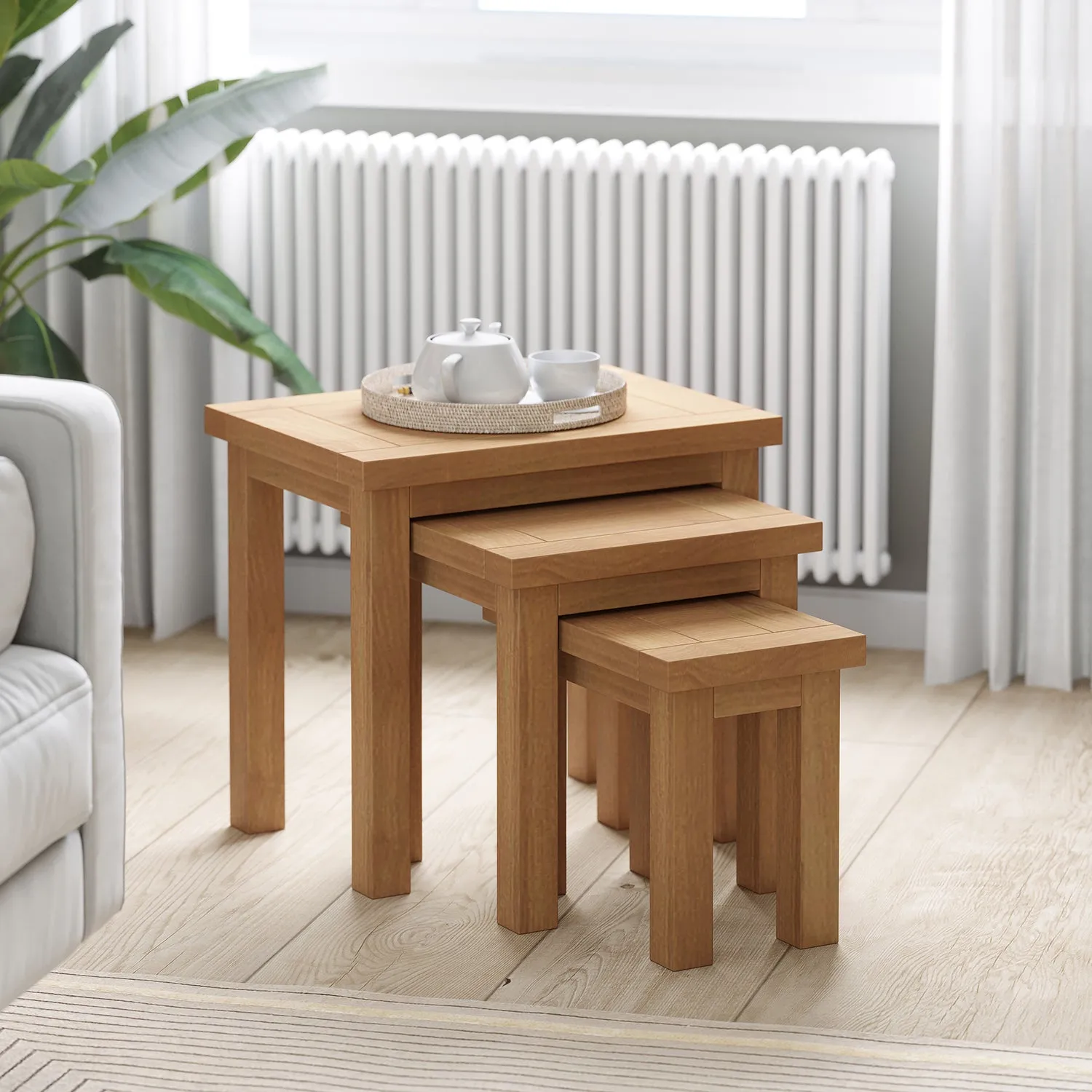 Dorchester Light Oak Nest Of Tables