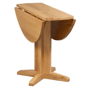 Dorchester Light Oak Round Drop Leaf Table