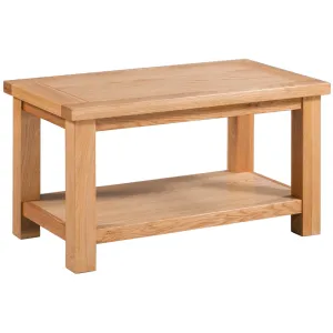 Dorchester Light Oak Small Coffee Table With Shelf