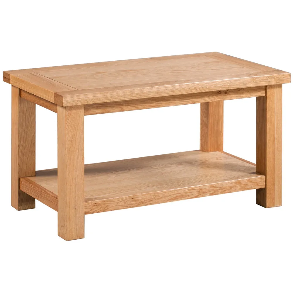 Dorchester Light Oak Small Coffee Table With Shelf