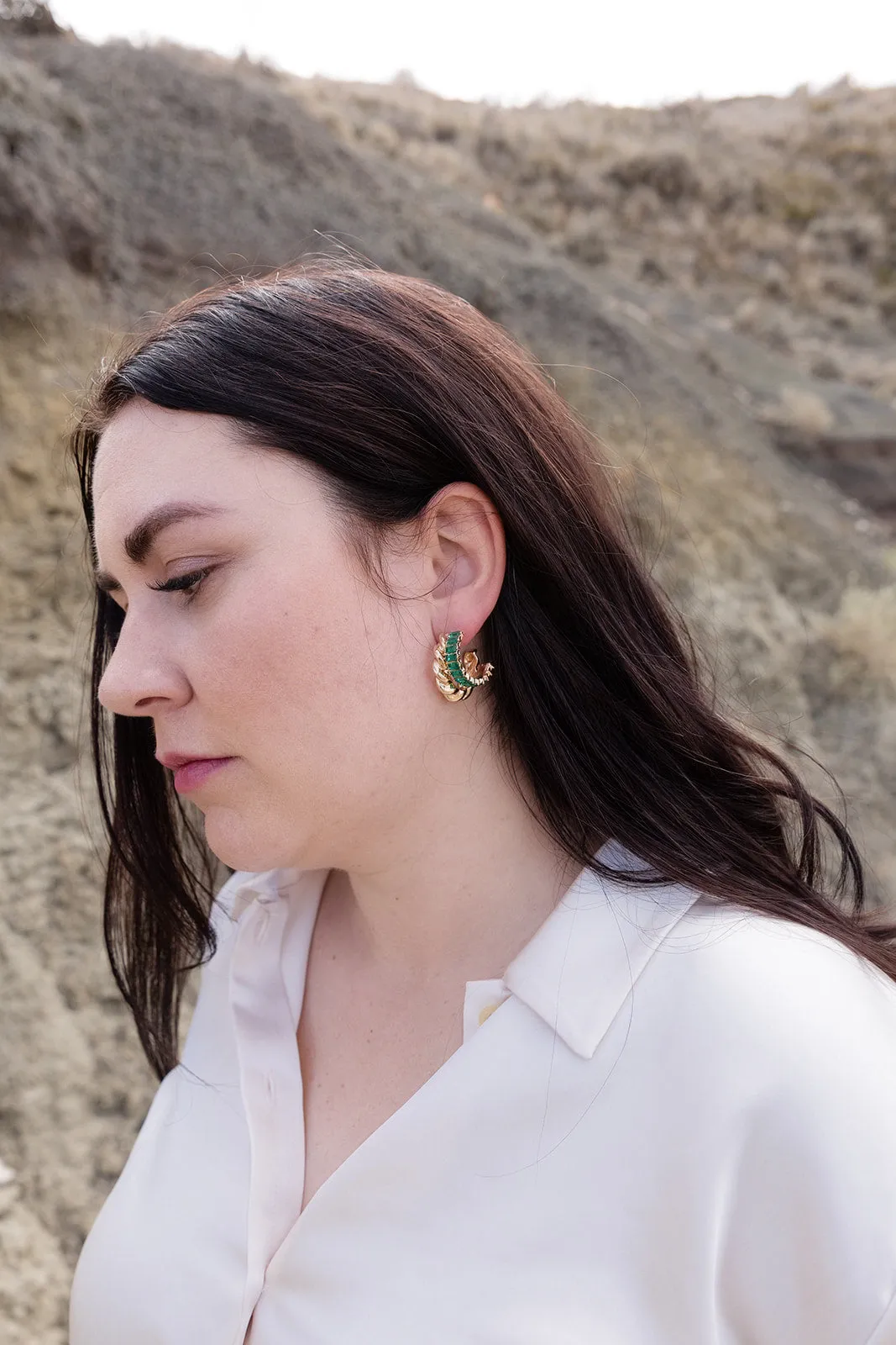 Double Twist Hoop Earrings