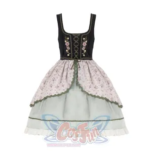 Embroidery Printed Rural Cla Bavarian Girl Lolita Dress S22187