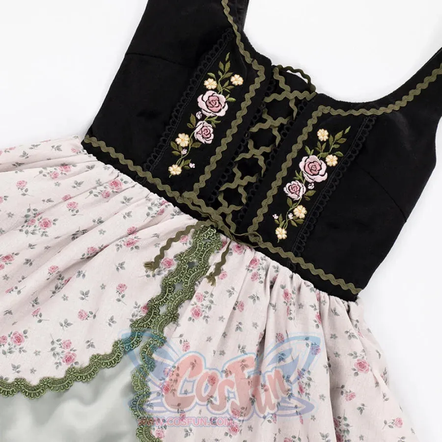 Embroidery Printed Rural Cla Bavarian Girl Lolita Dress S22187
