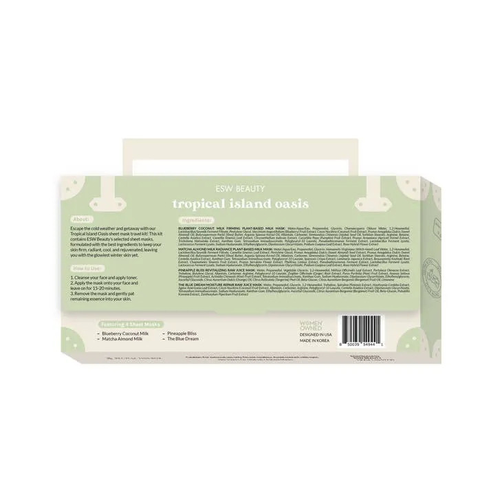 ESW Beauty - Tropical Island Oasis Nourishing Sheet Mask Travel Kit