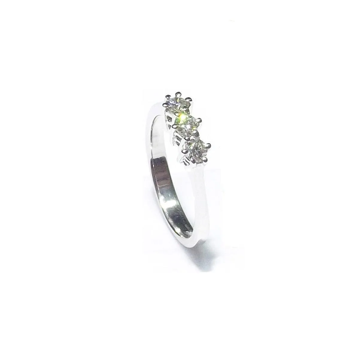 Fashion G Trilogy Gold Ring 18kt 3,60g Diamonds 0.29CT color G Purezza vs 0012FT