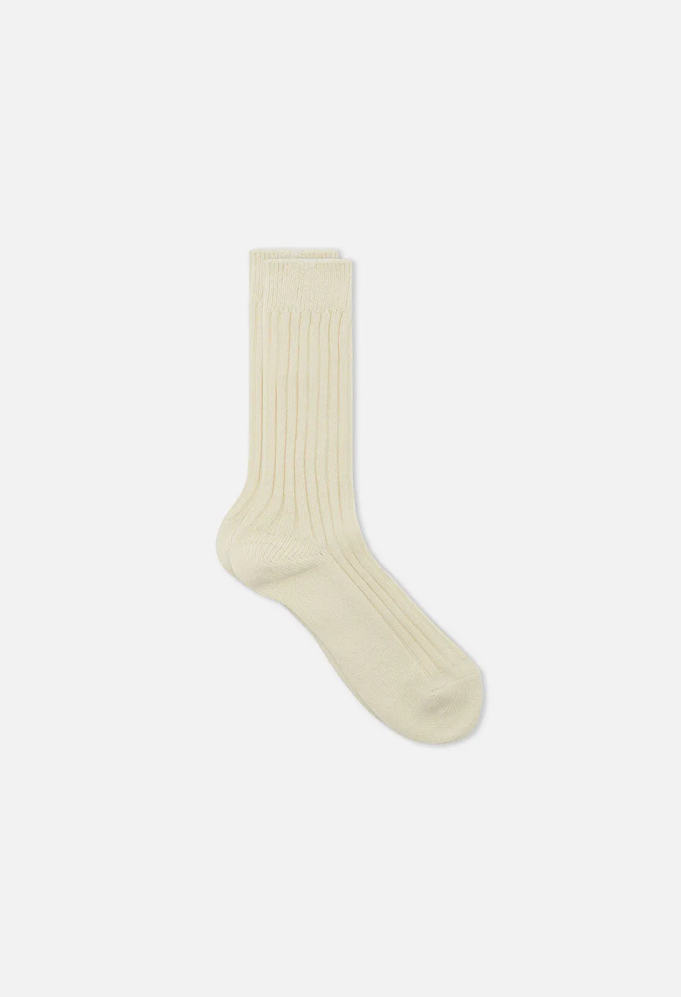 Foundation 3 Pack Cotton Crew Socks / Natural