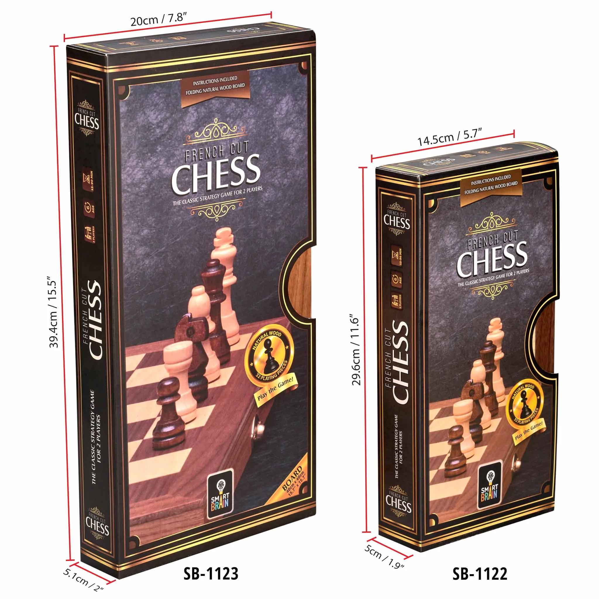 French Cut Chess 11.8"