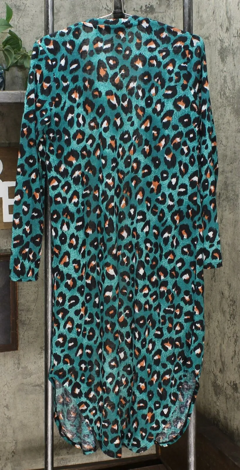 G by Giuliana Women's Printed Stretch Hacci Slub Knit Duster Cardigan
