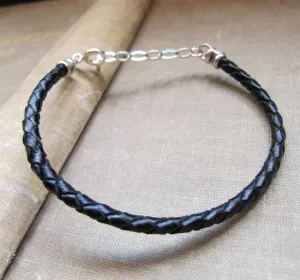 Genuine Braided Leather Bracelet for Men