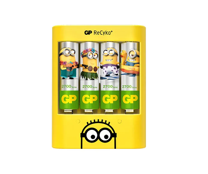 GP U411 Minions USB Charger with 4 x AA 2600 mAh (Cable Incl.)