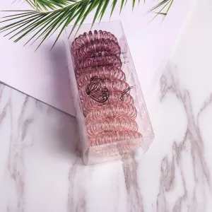 Hair Ties Coil Hair Ties, Phone Cord Hair Ties  Color Gradient  4# gradient brown