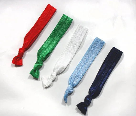 HAIR TIES - TKC - ASSORTED 5 ON A CARD