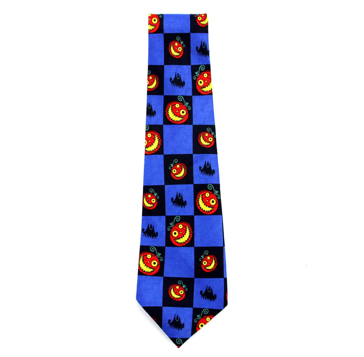 Halloween Tie, Pumpkins & Bats, Blue