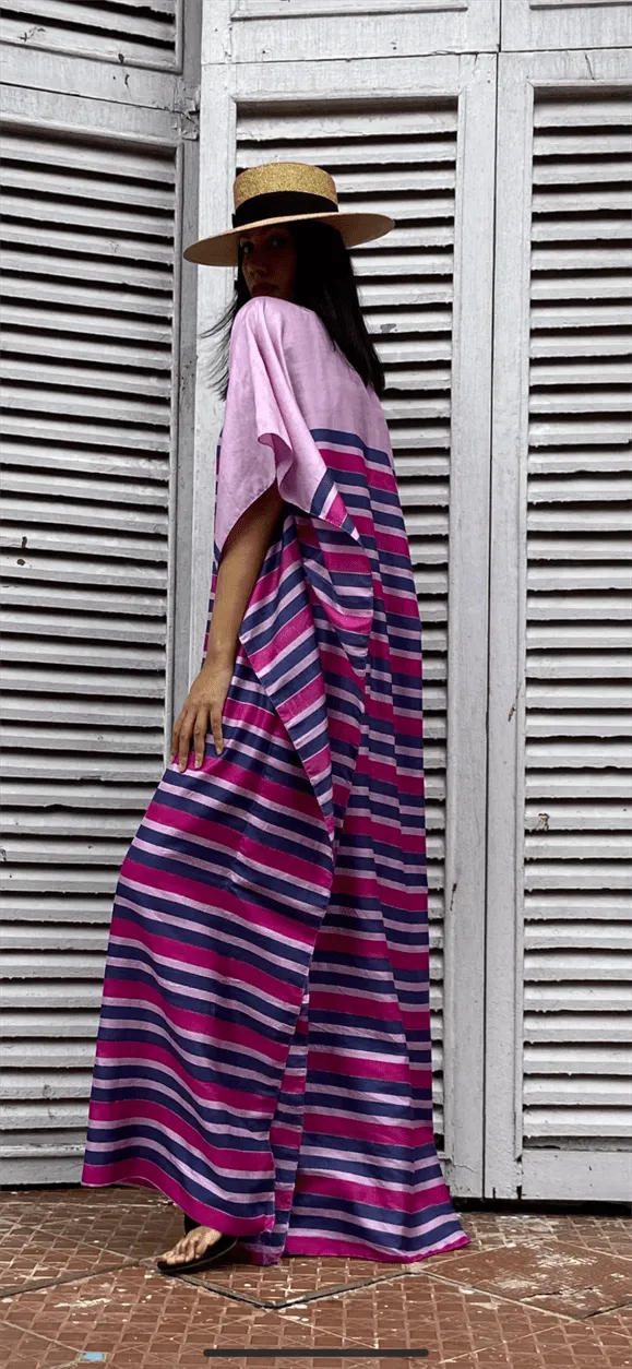 Hanshu   I   Buren Caftan Magenta   Luxe Resort Wear NAWF02