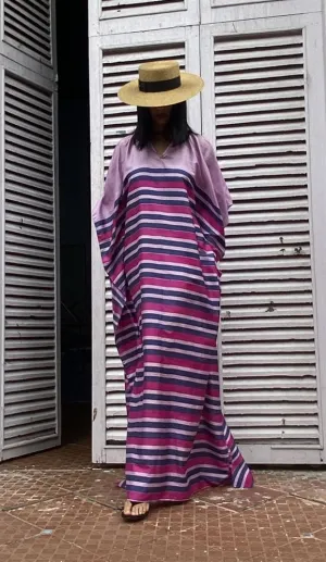 Hanshu   I   Buren Caftan Magenta   Luxe Resort Wear NAWF02