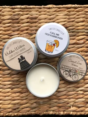 Happy Camper Travel Tin Candle