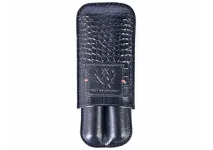 Havana Cigar Case in Black Alligator Grain