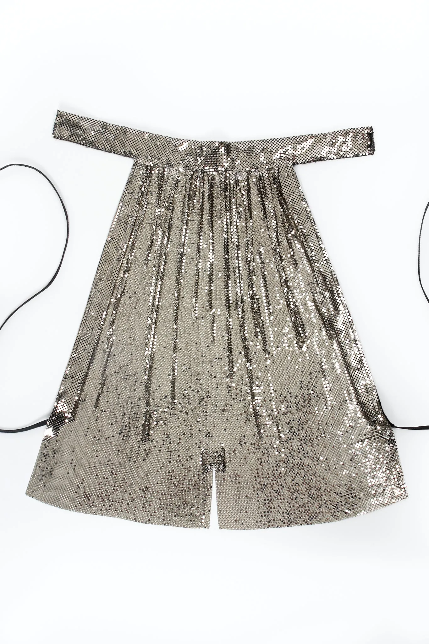 High Mock Neck Metal Mesh Halter
