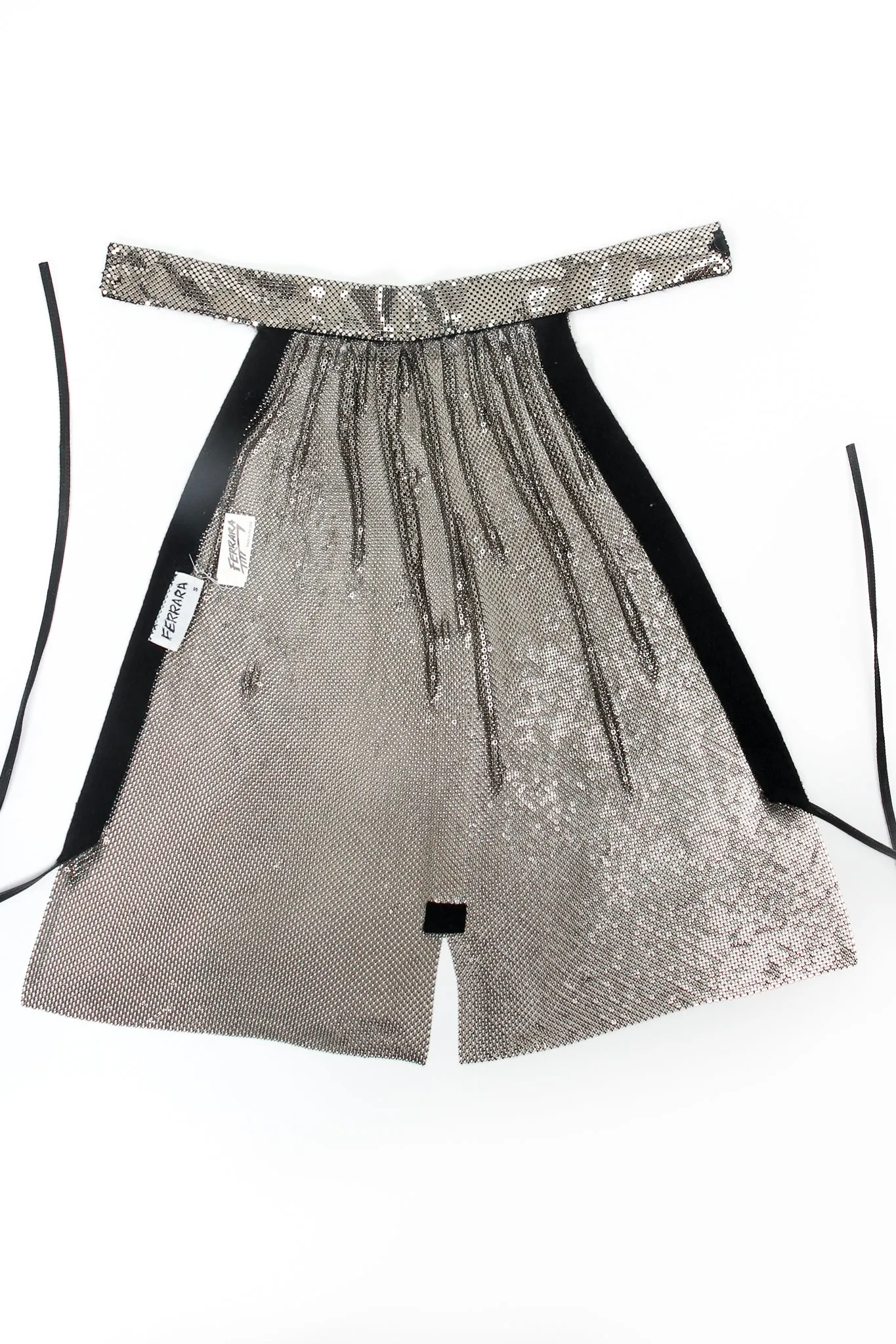 High Mock Neck Metal Mesh Halter