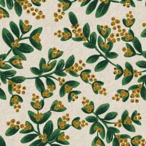Holiday Classics, Mistletoe White Unbleached Metallic CANVAS