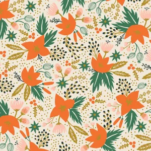 Holiday Classics, Poinsettia in Cream Metallic