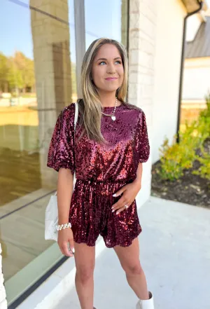 Holiday Fun Sequin Romper